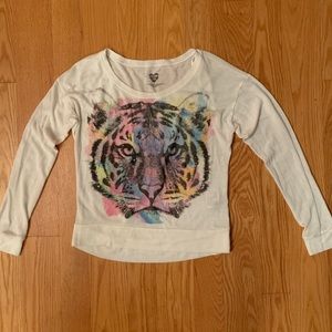 Long Sleeve Colorful Tiger Sweater